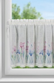 KRÁTKA ZÁCLONA NA PÁSKE DOLOREZ 150X60 CM KVETY