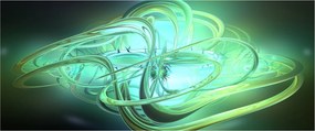 Obraz zelenej abstrakcie (120x50 cm)