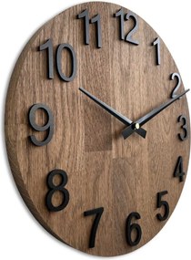 SENTOP | Drevené hodiny na stenu do obývačky I SENTOP MAS017-3073-black-hands analógové