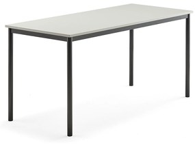 Stôl SONITUS, 1600x700x760 mm, HPL - šedá, antracit
