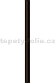 Akustické dekoračné panely MAXI, dub tmavý 3D lamely na filcovom podklade, rozmer 270 x 17,7 cm, IMPOL TRADE