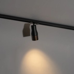 Moderné bodové svetlo čierne s tmavou bronzou pre koľajnicový systém 1-fázový - Iconic Kohua