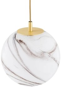 Argon 8447 - Luster na lanku ALMIROS 1xE27/15W/230V pr. 25 cm alabaster zlatá