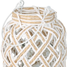 LAMPÁŠ BOHO 20X16 CM BIELA/HNEDÁ