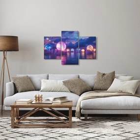 Obraz - Planéty na vode (90x60 cm)