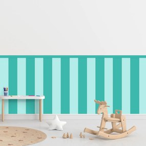 PIPPER. Textilná samolepiaca tapeta - Obdĺžnik - Tyrkysová farba Farba: Kombinácia, Veľkosť: 100 cm