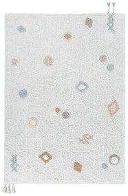 Krémový prateľný ručne tkaný bavlnený detský koberec 140x200 cm Kim – Lorena Canals