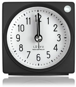 LAVVU Čierny rádiom riadený budík