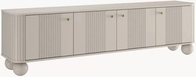 TV skrinka Vesper 4D 187 cm - kašmír / zlaté úchytky / guľové nohy