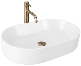 Rea Nadia, umývadlo na dosku 610x385x120 mm, biela matná, REA-U9657