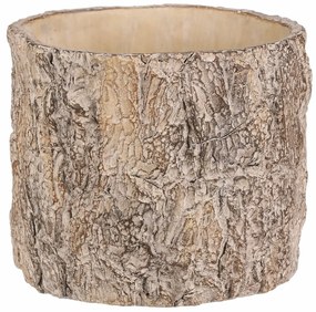 Kvetináč imitácia drevenej kôry, 21 x 21 x 17 cm,betón, 21 cm