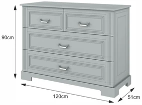 Komoda Ines neutral grey