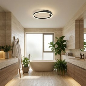 Toolight Toolight, LED stropné svietidlo 50cm, 35W, 4000K, 2000lm, APP1925-C, čierna, OSW-66066