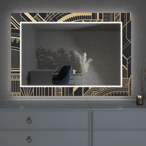 LED zrkadlo s dekorom D21