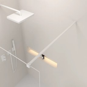 Erga Paris, stabilizačná vzpera pre sprchové zásteny s hrúbkou skla 8mm, dĺžka max. 150cm, biela matná, ERG-V02-PARIS-BAR-WH