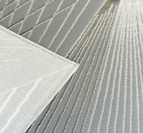 Koberec Allianz 6305 GREY – sivý vzorovaný obdĺžnik Rozmer: 80x150 cm