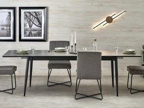 Jedálenský stôl Charles (sivý mramor + čierna) (pre 8 a viac osôb). Akcia -14%. Vlastná spoľahlivá doprava až k Vám domov. 1092379
