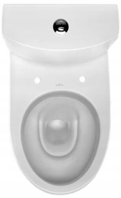 Cersanit Parva, kombi wc s horizontálnym odtokom, bočný prívod vody, splachovanie 3/6L + antibakteriálne sedátko z duroplastu, biela, K27-001