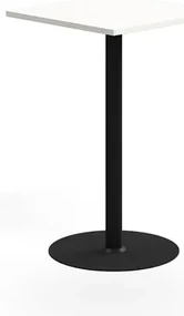 Barový stôl VERTICUS, 700x700x1100 mm, biela/čierna