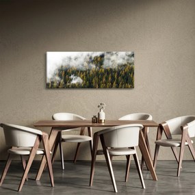 Obraz lesa v mrakoch (120x50 cm)