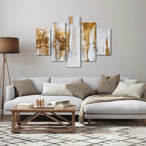 Obraz - Abstrakcia so zlatou (150x105 cm)