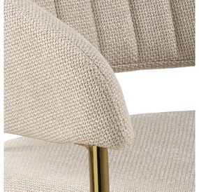 Jídelní židle Ann béžovo-zlatá