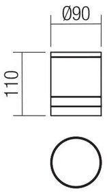 Redo 90519 - Vonkajšie stropné svietidlo CARGO 1xGU10/28W/230V IP54 antracit