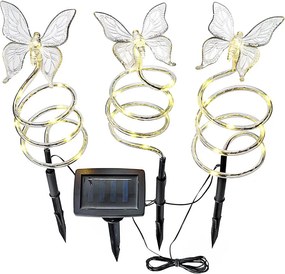 Solárny zápich Motýľ, 3 kusy