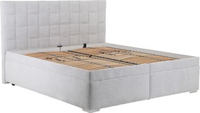 Posteľ Fendi 180x200 cm, svetlo šedá látka