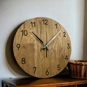 SENTOP | Minimalistické dubové nástenné hodiny, tichý quartzový pohon, moderná dekorácia I SENTOP MAS002-akcia20 analógové