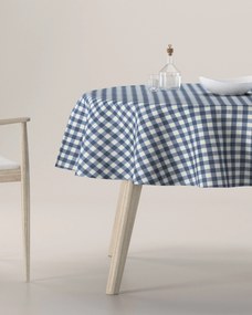 Obrus okrúhly farba produktu tmavomodrá látka vzorované