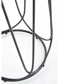 Konferenčný stolík NUBIRA 51x40 cm čierna/orech