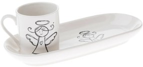 Porcelánový hrnček s podtáckou Anjel 90 ml
