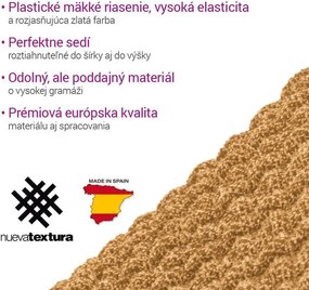 Super strečové poťahy RUBINIA zlatá trojkreslo (š. 180 - 230 cm)