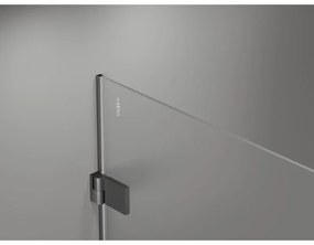 Mexen Lunar-B L pravostranný výklopný sprchový kút 95 x 80 cm, číre sklo, brúsený grafit, 832L-095-080-66-00-P