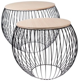 Okrúhle odkladacie stolíky v súprave 2 ks ø 41 cm - Dakls