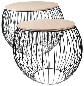 Okrúhle odkladacie stolíky v súprave 2 ks ø 41 cm - Dakls