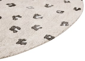 Okrúhly bavlnený koberec ⌀ 140 cm béžový AFIS Beliani