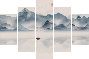 Obraz - Údolie modrých hôr (150x105 cm)