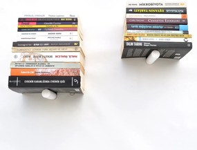 Nástenná polica Etora 2 kusy 21 cm čierna/biela