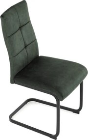 Jedálenská stolička zamatová, zelená DCL-D1275 GRN4