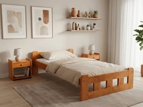 Posteľ Naomi zvýšená 90 x 200 cm, jelša Rošt: Bez roštu, Matrac: Matrac COCO MAXI 20 cm