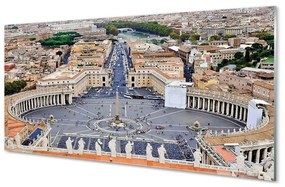Sklenený obraz Rome Vatican square panorama 100x50 cm