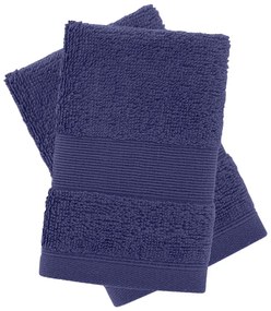 Tmavomodré froté bavlnené uteráky v súprave 2 ks 30x30 cm Anti–Bacterial – Catherine Lansfield