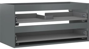 Mexen Box-A, závesná skrinka 100 cm, 2 zásuvky, grafitová matná, 91AX0-1000-470-2-66