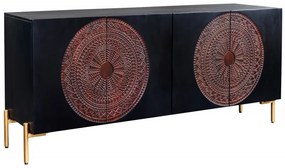 (3604) MANDALA dizajnová komoda z masívneho manga 160 cm