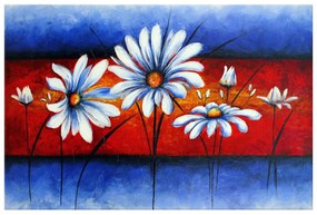 Gario Ručne maľovaný obraz Zaujímavá margarétka Rozmery: 120 x 80 cm