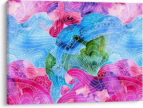 Obraz - Farebné vlny (70x50 cm)