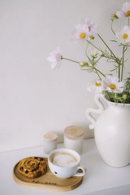 Bella Rose Dřevěný servírovací tác Kafe a koláček – větší