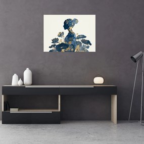 Obraz - Mramorový profil ženy (70x50 cm)